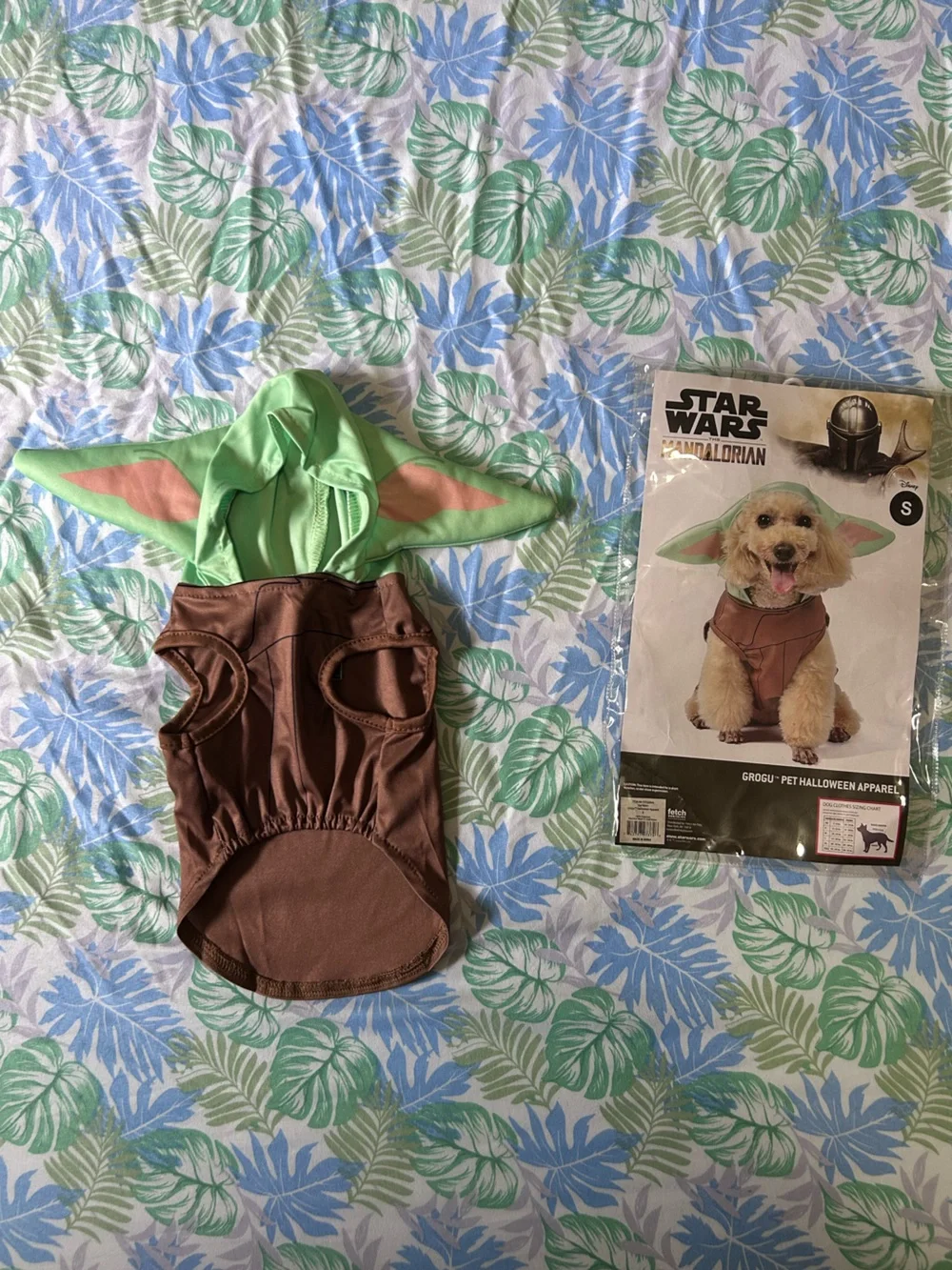 Disney Star Wars The Mandalorian Grogu Pet Halloween Costume Hoodie Size Small
